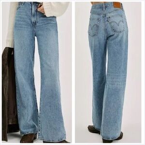 Levi's Ribcage Wide-Leg Premium Denim Jeans 25